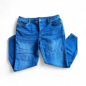 St. John's Bay Women's Vibrant Blue Skinny Leg Jeans Size 16 Classic pockets